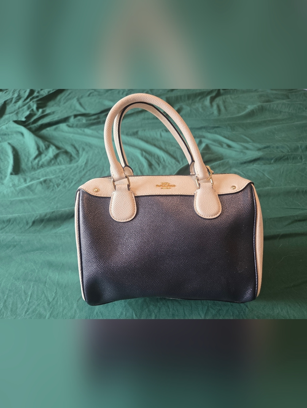 Coach Mini Bennett Satchel - Midnight Navy and Chalk White color block design
